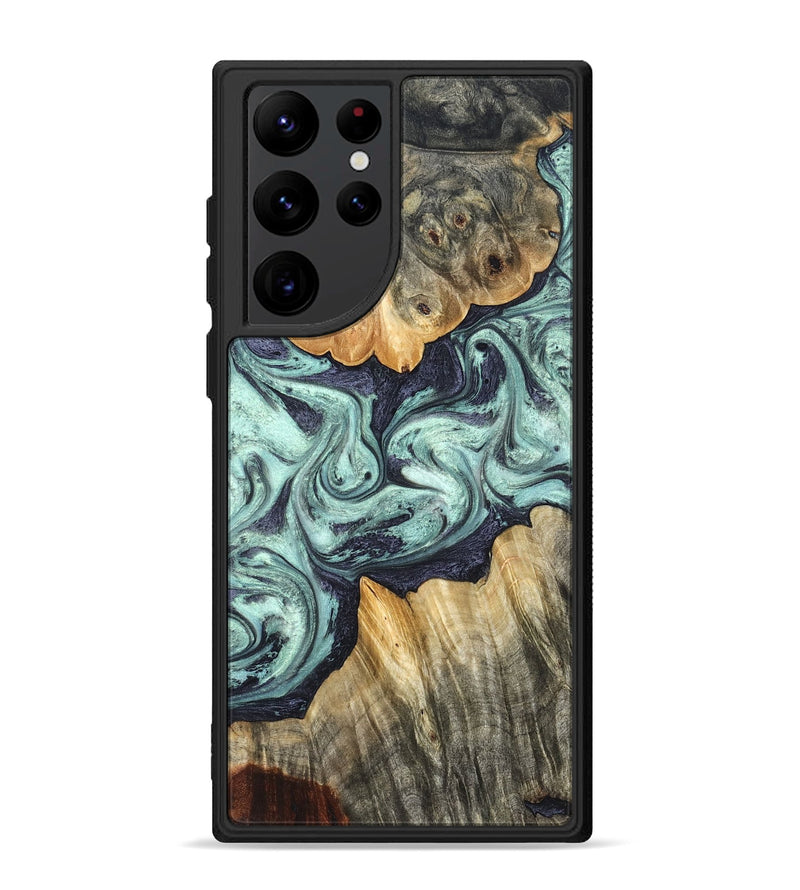 Galaxy S22 Ultra Wood Phone Case - Mya (Green, 823447)