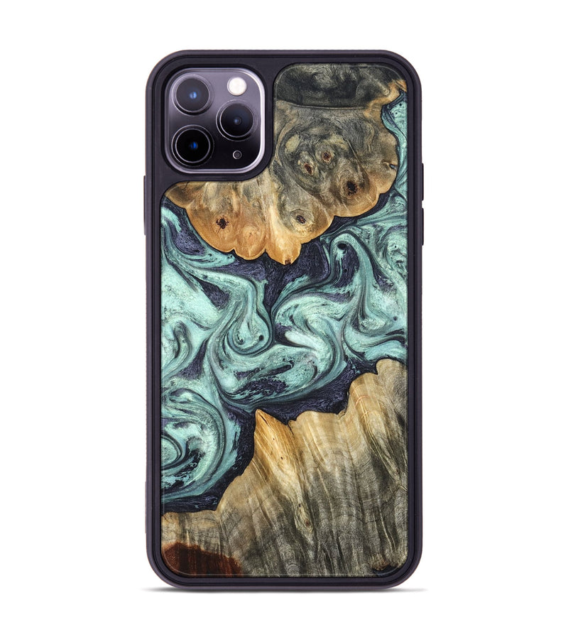 iPhone 11 Pro Max Wood Phone Case - Mya (Green, 823447)