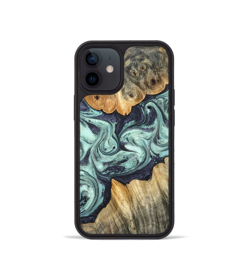iPhone 12 mini Wood Phone Case - Mya (Green, 823447)