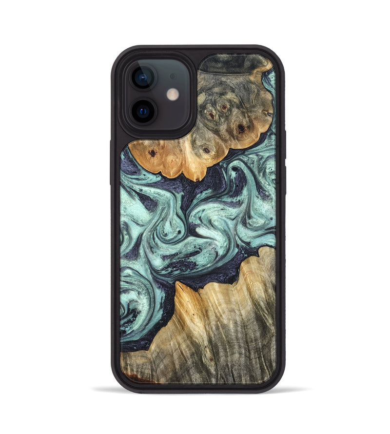 iPhone 12 Wood Phone Case - Mya (Green, 823447)