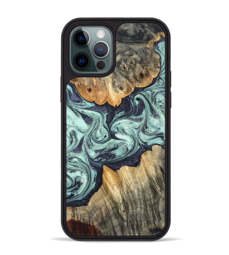 iPhone 12 Pro Max Wood Phone Case - Mya (Green, 823447)