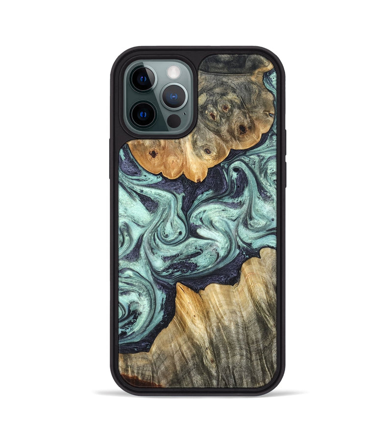 iPhone 12 Pro Wood Phone Case - Mya (Green, 823447)