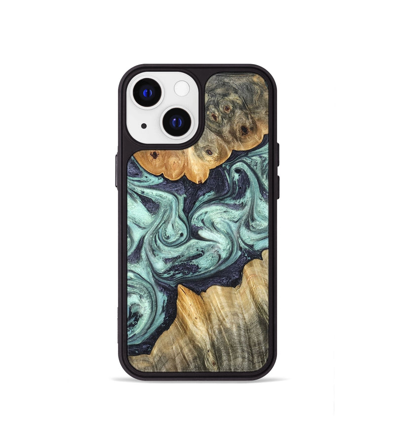 iPhone 13 mini Wood Phone Case - Mya (Green, 823447)