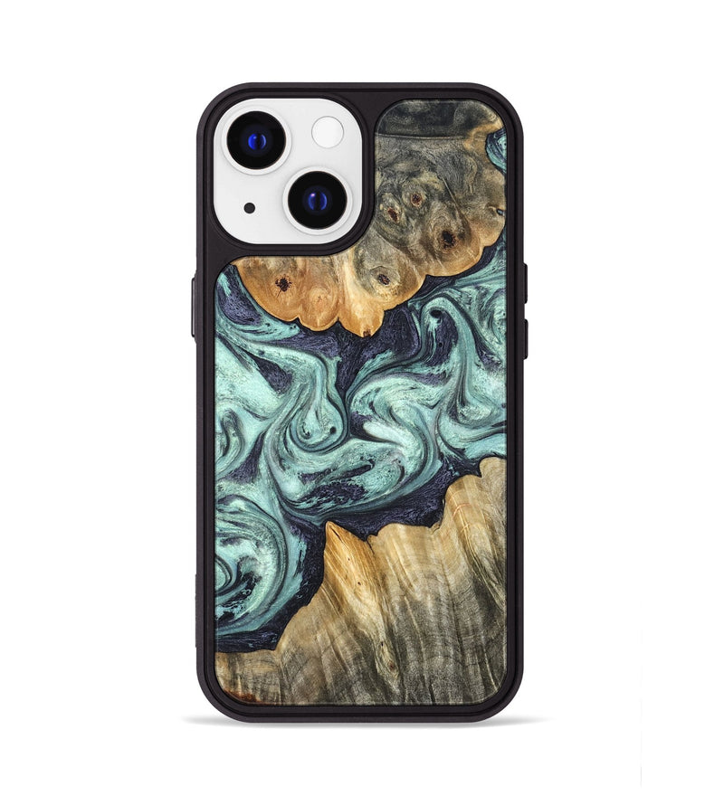 iPhone 13 Wood Phone Case - Mya (Green, 823447)
