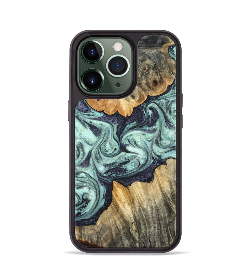 iPhone 13 Pro Wood Phone Case - Mya (Green, 823447)