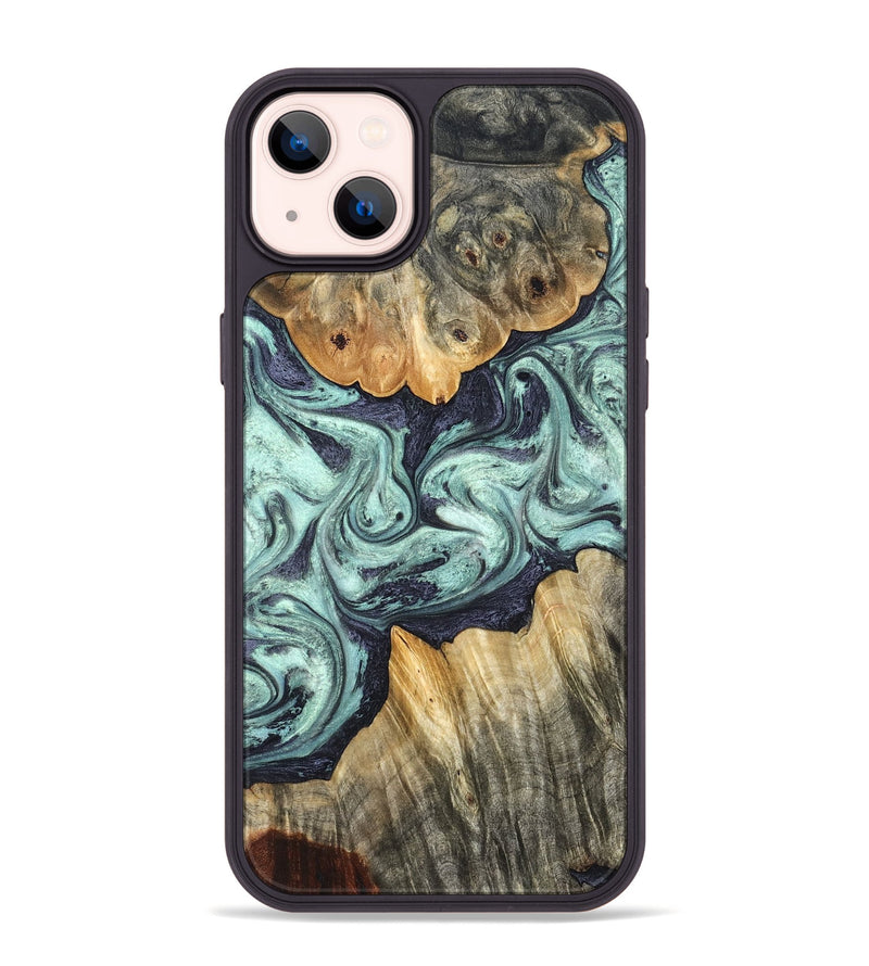 iPhone 14 Plus Wood Phone Case - Mya (Green, 823447)