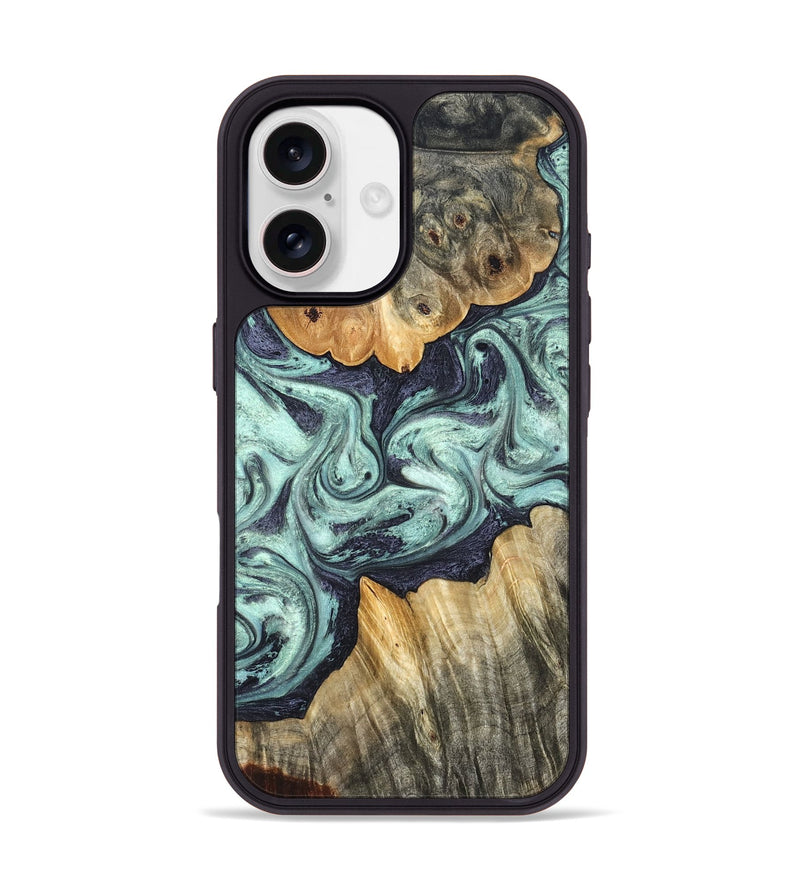 iPhone 17 Wood Phone Case - Mya (Green, 823447)
