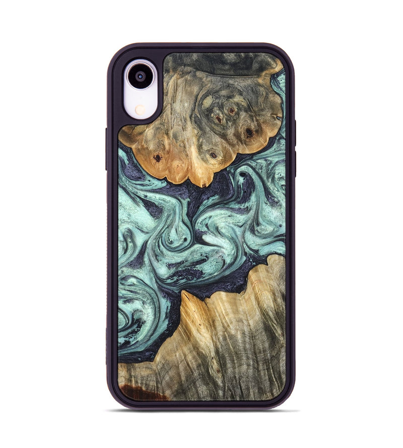 iPhone Xr Wood Phone Case - Mya (Green, 823447)