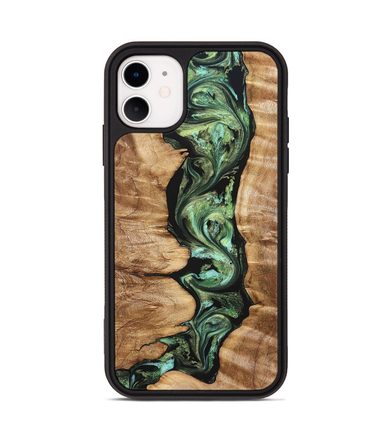 iPhone 11 Wood Phone Case - Ara (Green, 823448)