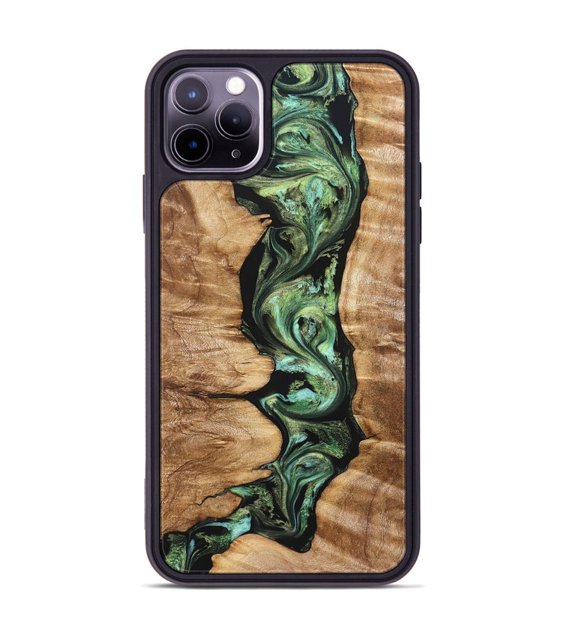iPhone 11 Pro Max Wood Phone Case - Ara (Green, 823448)