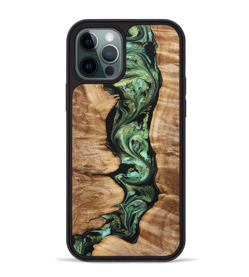 iPhone 12 Pro Max Wood Phone Case - Ara (Green, 823448)