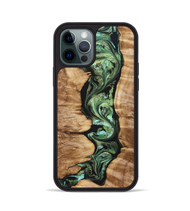 iPhone 12 Pro Wood Phone Case - Ara (Green, 823448)