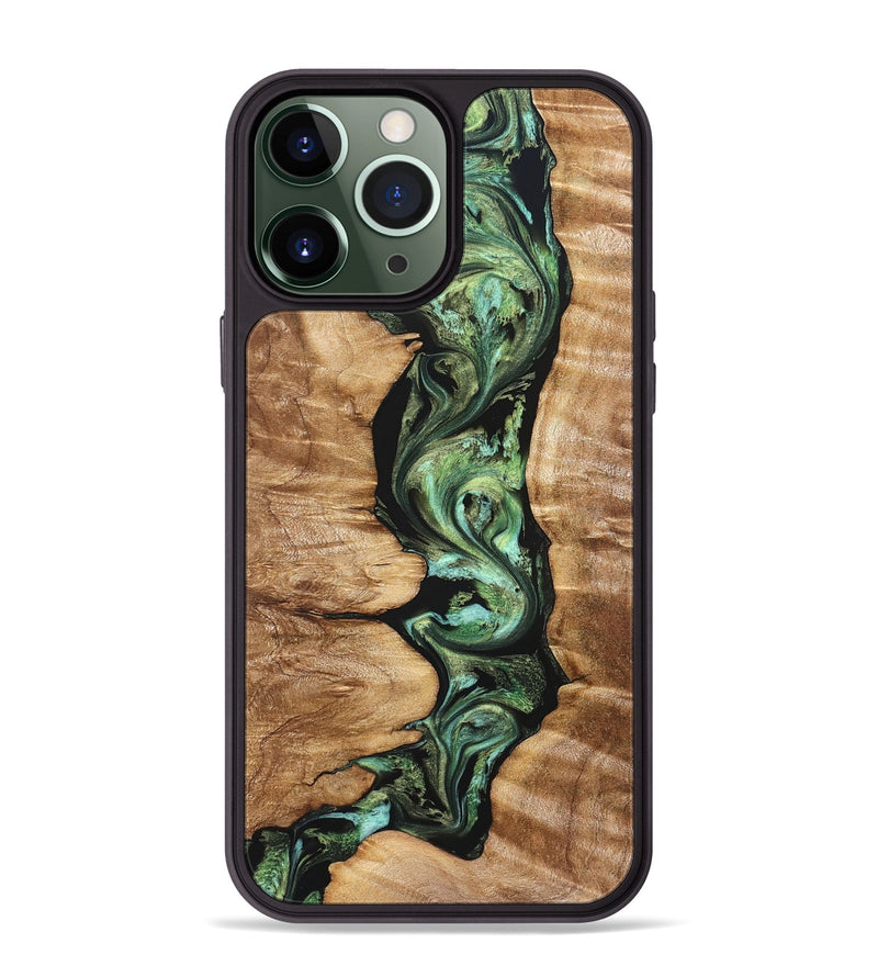 iPhone 13 Pro Max Wood Phone Case - Ara (Green, 823448)
