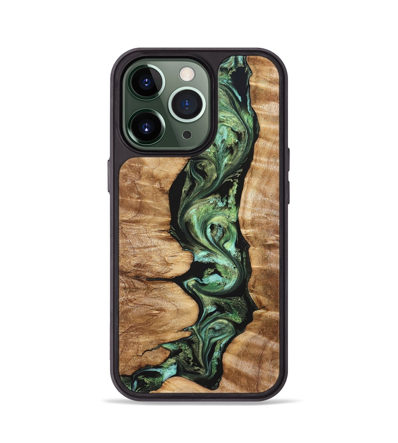 iPhone 13 Pro Wood Phone Case - Ara (Green, 823448)