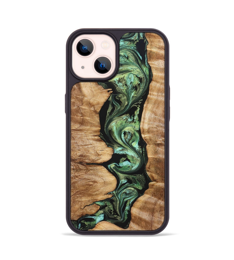 iPhone 14 Wood Phone Case - Ara (Green, 823448)