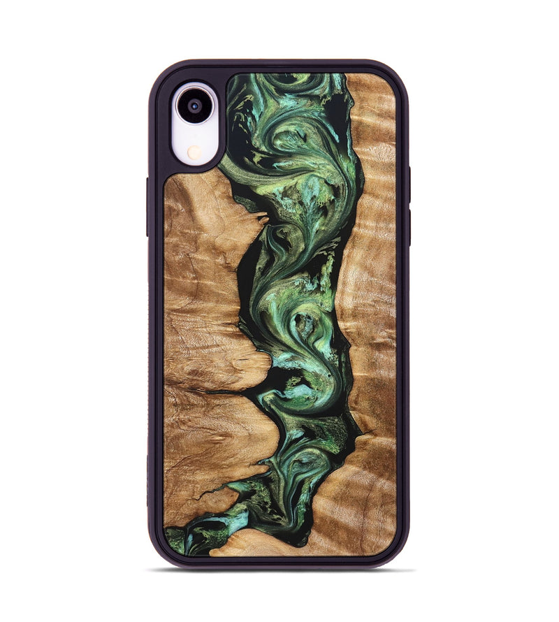 iPhone Xr Wood Phone Case - Ara (Green, 823448)
