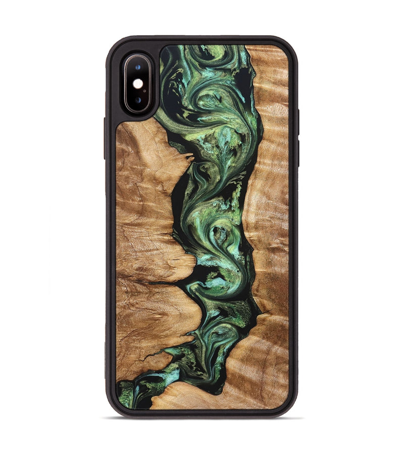 iPhone Xs Max Wood Phone Case - Ara (Green, 823448)