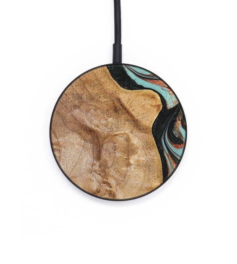 Circle Wood Wireless Charger - Allyssa (Green, 823449)