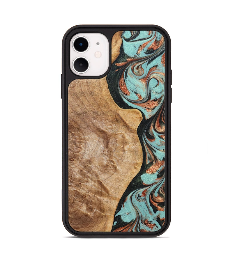 iPhone 11 Wood Phone Case - Allyssa (Green, 823449)