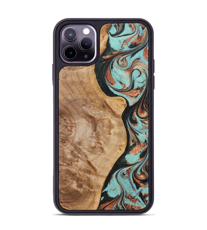 iPhone 11 Pro Max Wood Phone Case - Allyssa (Green, 823449)