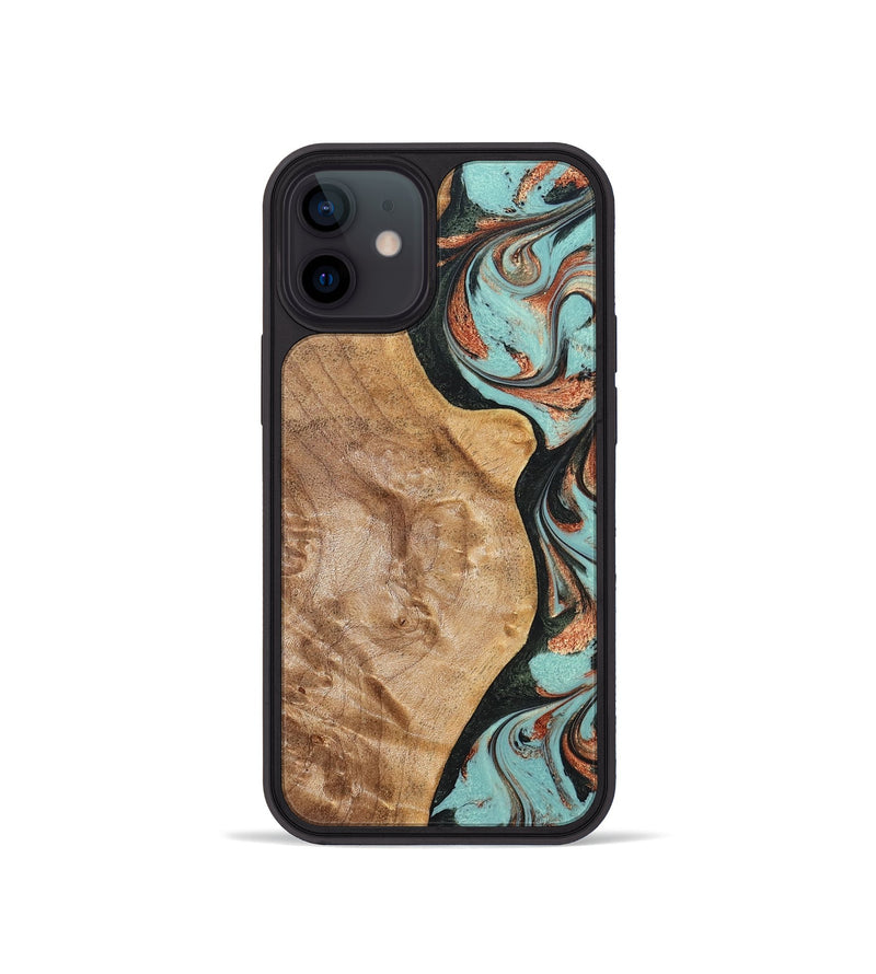 iPhone 12 mini Wood Phone Case - Allyssa (Green, 823449)