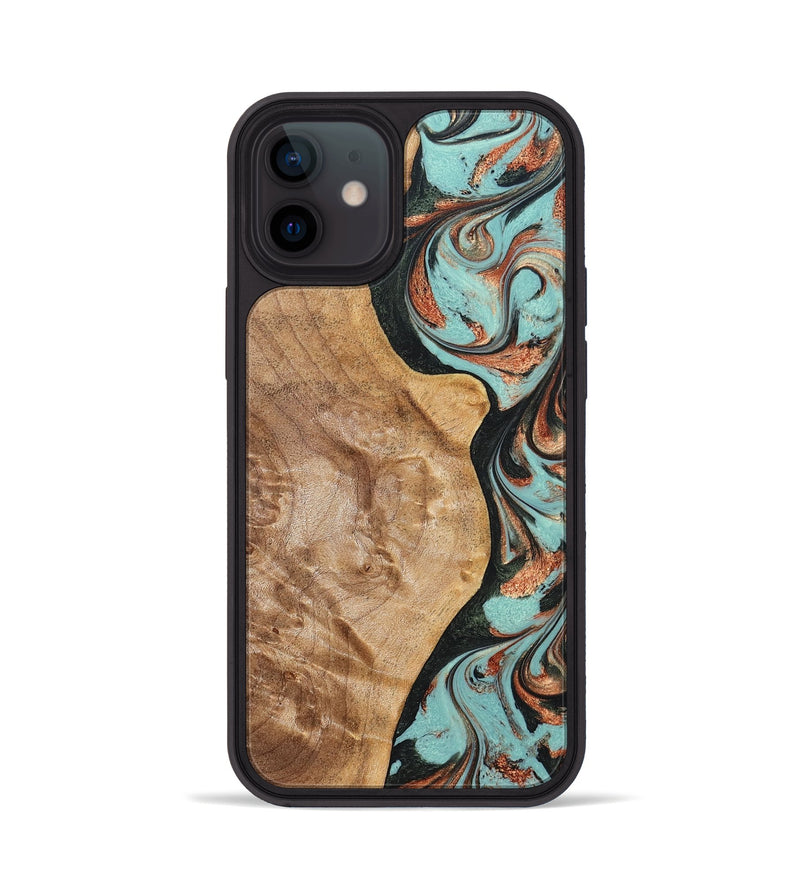 iPhone 12 Wood Phone Case - Allyssa (Green, 823449)