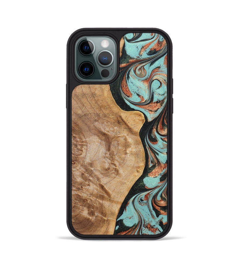 iPhone 12 Pro Wood Phone Case - Allyssa (Green, 823449)