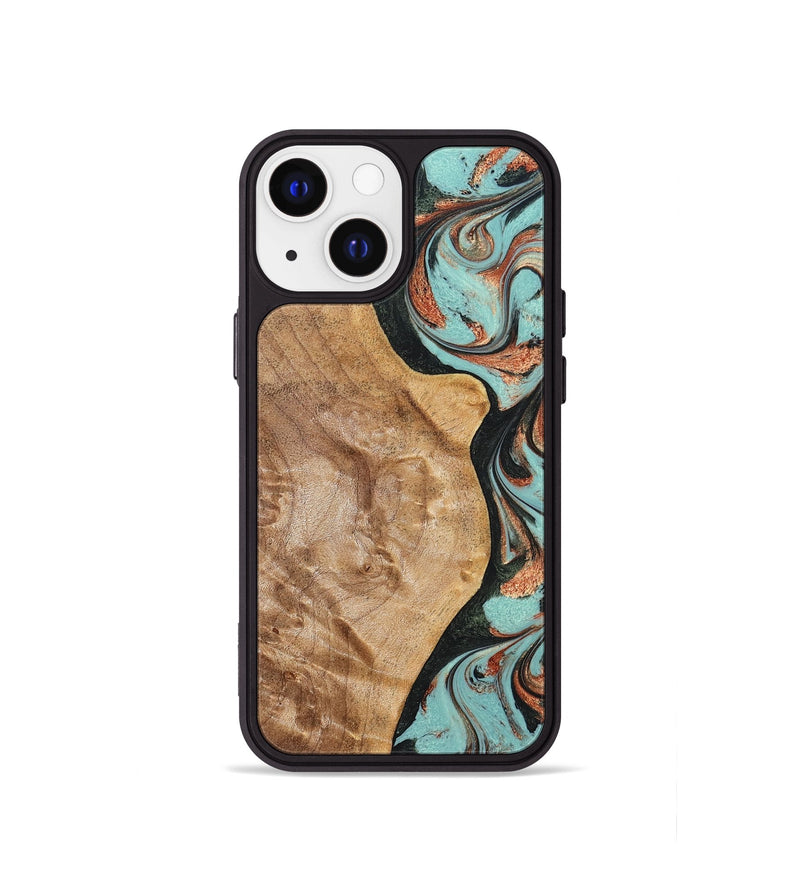 iPhone 13 mini Wood Phone Case - Allyssa (Green, 823449)