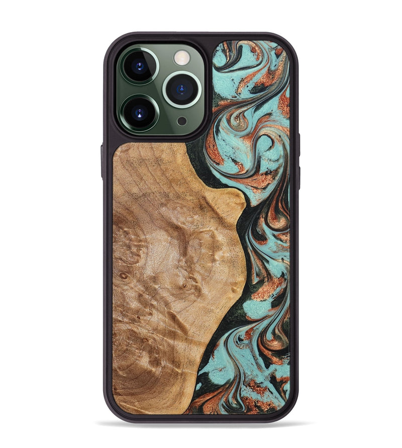 iPhone 13 Pro Max Wood Phone Case - Allyssa (Green, 823449)