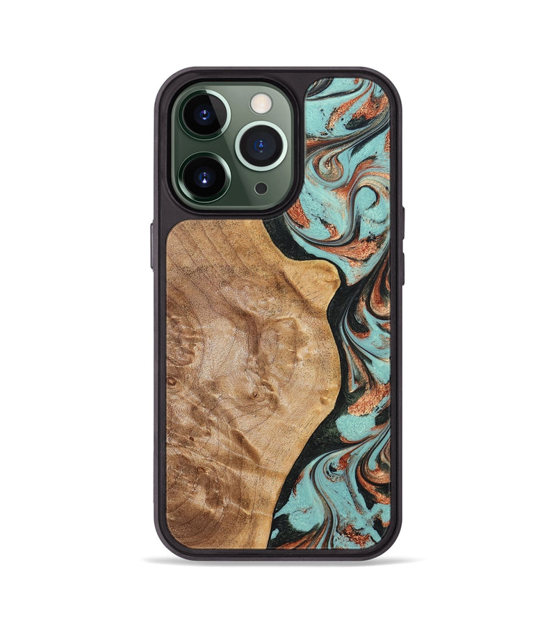 iPhone 13 Pro Wood Phone Case - Allyssa (Green, 823449)