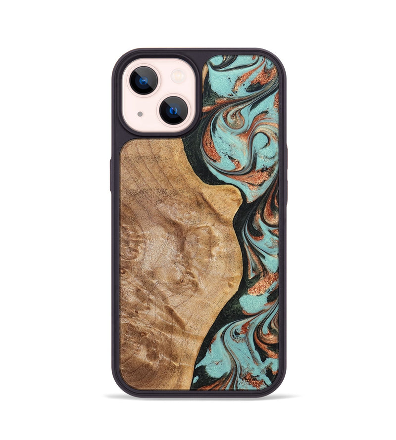 iPhone 14 Wood Phone Case - Allyssa (Green, 823449)