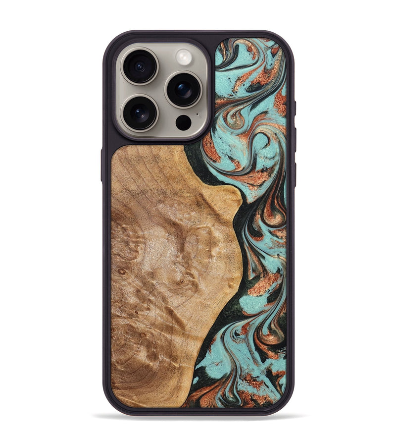 iPhone 15 Pro Max Wood Phone Case - Allyssa (Green, 823449)
