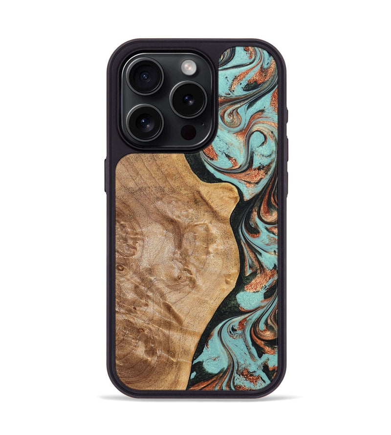 iPhone 15 Pro Wood Phone Case - Allyssa (Green, 823449)