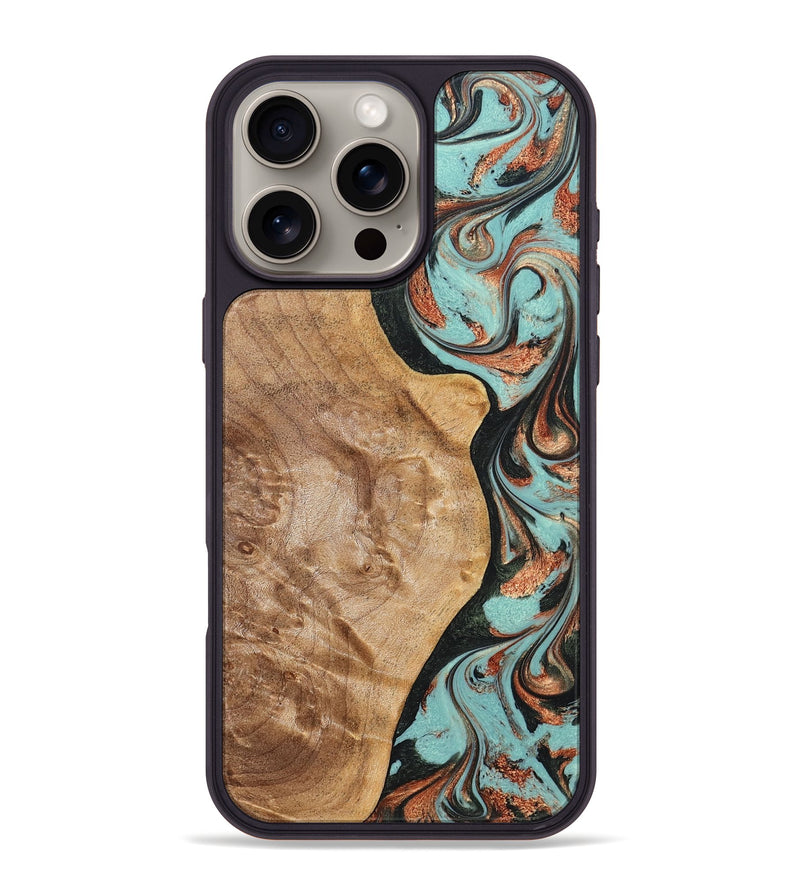 iPhone 16 Pro Max Wood Phone Case - Allyssa (Green, 823449)