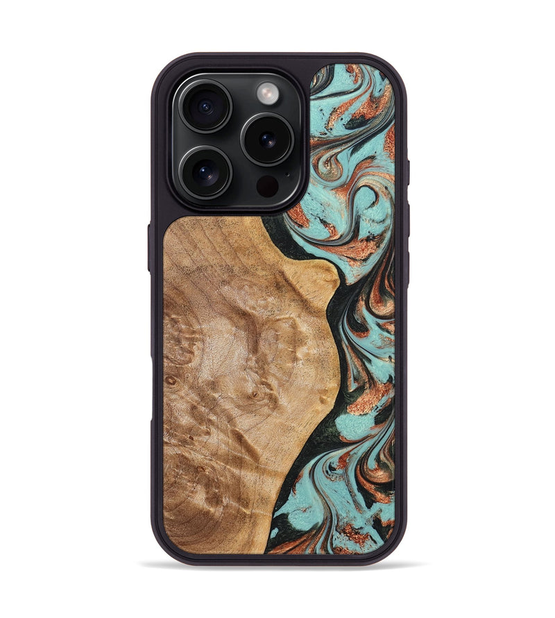 iPhone 16 Pro Wood Phone Case - Allyssa (Green, 823449)
