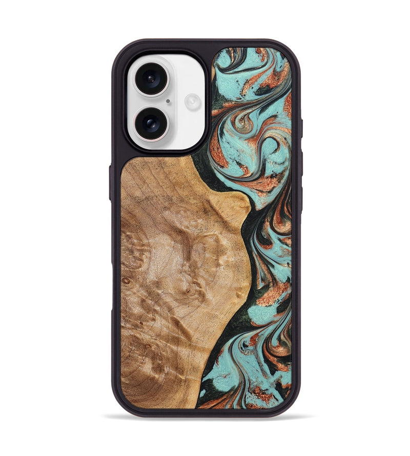 iPhone 17 Wood Phone Case - Allyssa (Green, 823449)