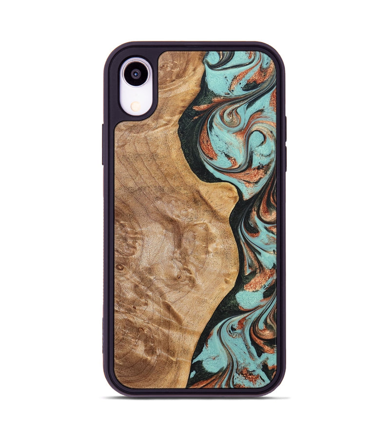 iPhone Xr Wood Phone Case - Allyssa (Green, 823449)