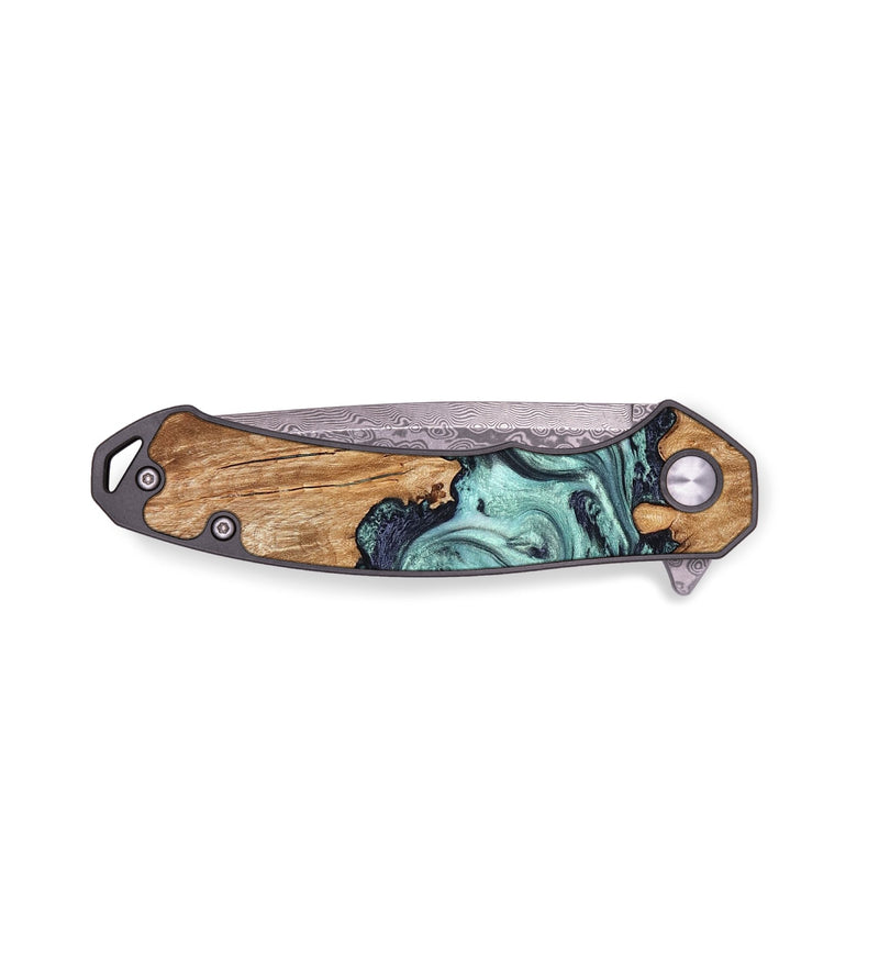 EDC Wood Pocket Knife - Heather (Green, 823450)
