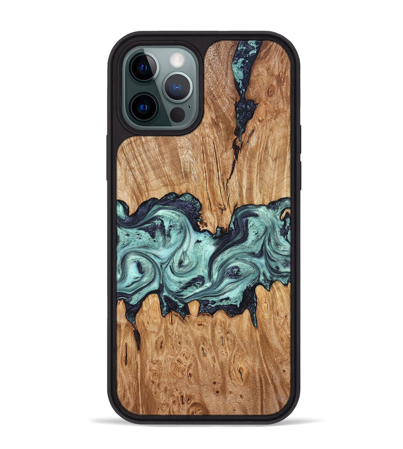 iPhone 12 Pro Max Wood Phone Case - Heather (Green, 823450)
