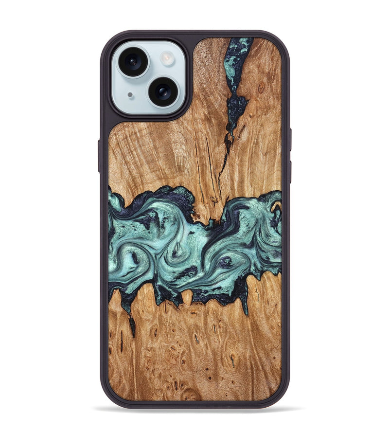 iPhone 15 Plus Wood Phone Case - Heather (Green, 823450)