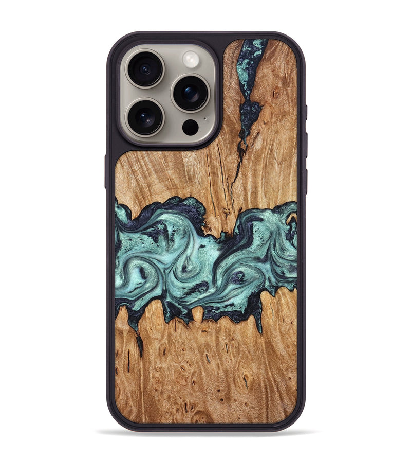 iPhone 15 Pro Max Wood Phone Case - Heather (Green, 823450)