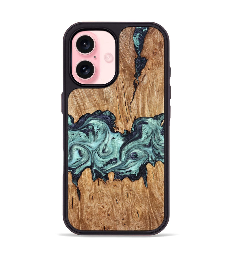 iPhone 16 Wood Phone Case - Heather (Green, 823450)