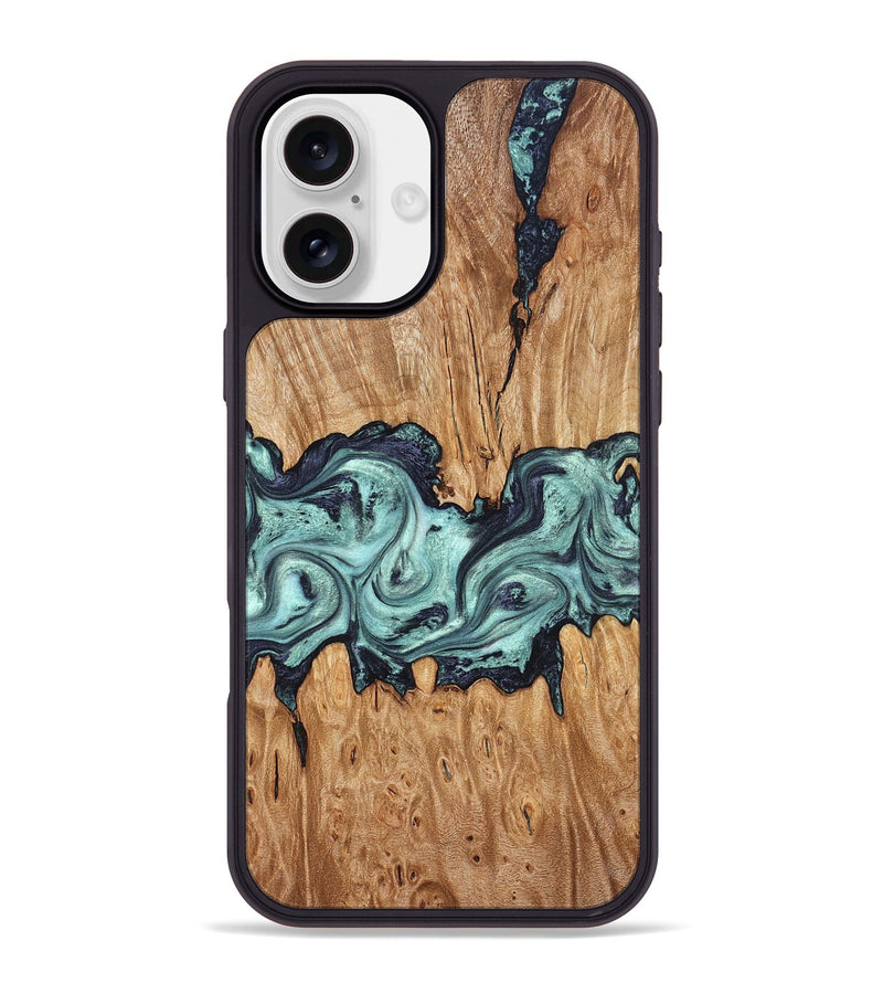 iPhone 16 Plus Wood Phone Case - Heather (Green, 823450)