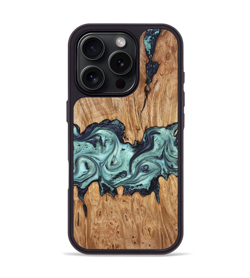 iPhone 16 Pro Wood Phone Case - Heather (Green, 823450)