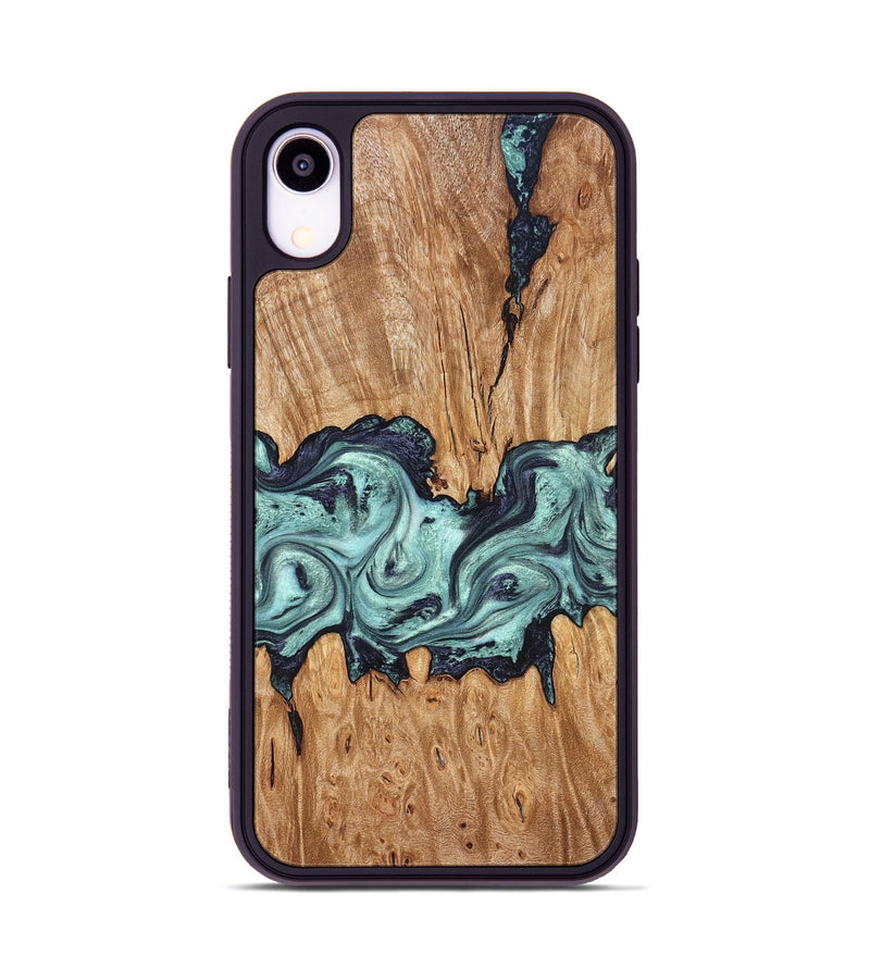 iPhone Xr Wood Phone Case - Heather (Green, 823450)
