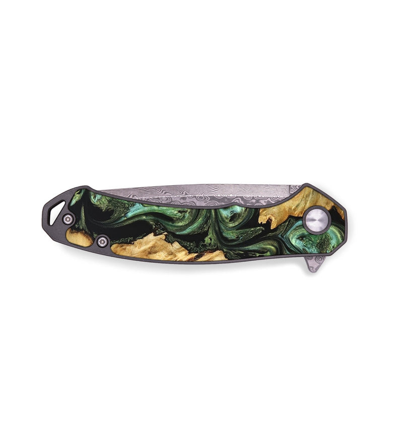 EDC Wood Pocket Knife - Shanta (Green, 823451)