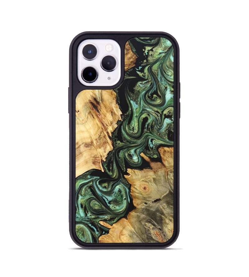 iPhone 11 Pro Wood Phone Case - Shanta (Green, 823451)