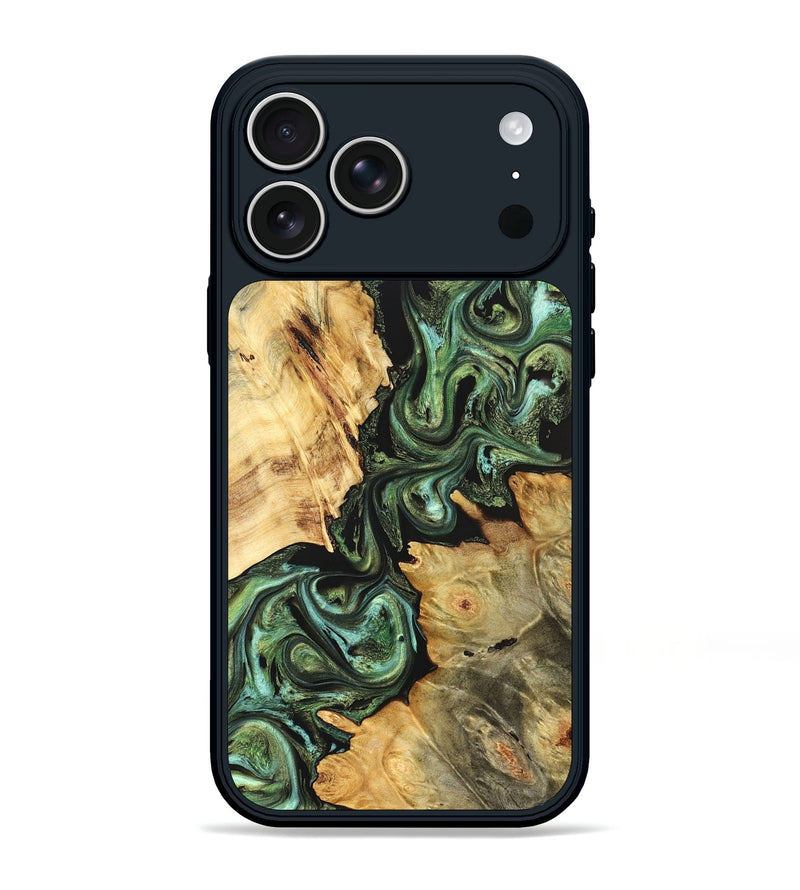 iPhone 17 Pro Max Wood Phone Case - Shanta (Green, 823451)