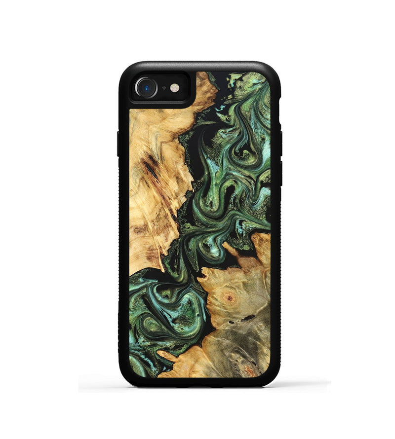 iPhone SE Wood Phone Case - Shanta (Green, 823451)