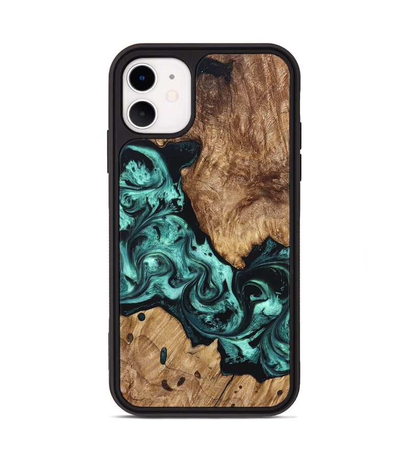 iPhone 11 Wood Phone Case - Artie (Green, 823452)